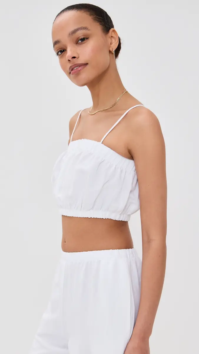 LE BOP Camille Cropped Linen Top | Thumbnail 4 LE BOP Camille Cropped Linen Top | Thumbnail 4