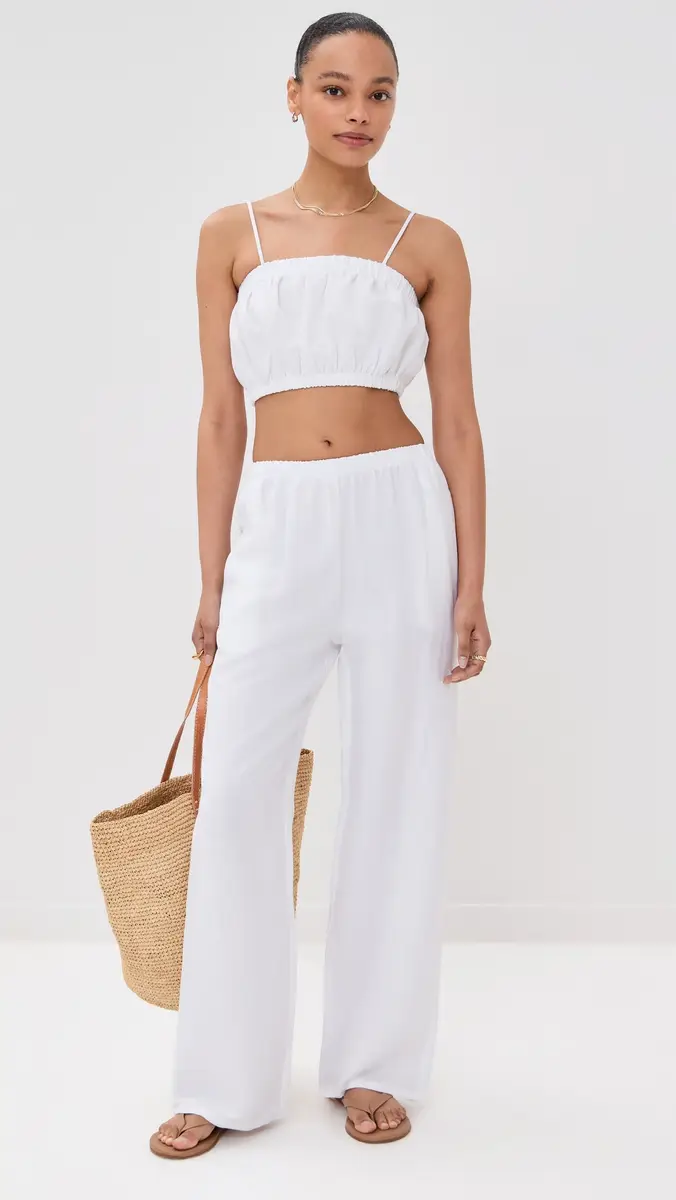 LE BOP Camille Cropped Linen Top | Thumbnail 5 LE BOP Camille Cropped Linen Top | Thumbnail 5
