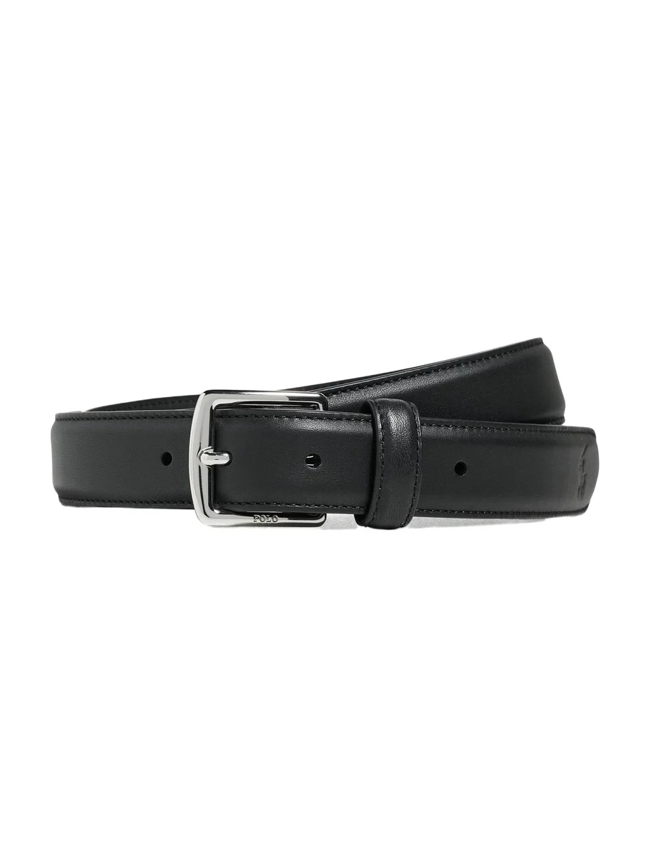Full-Grain Etched Leather Dress Belt