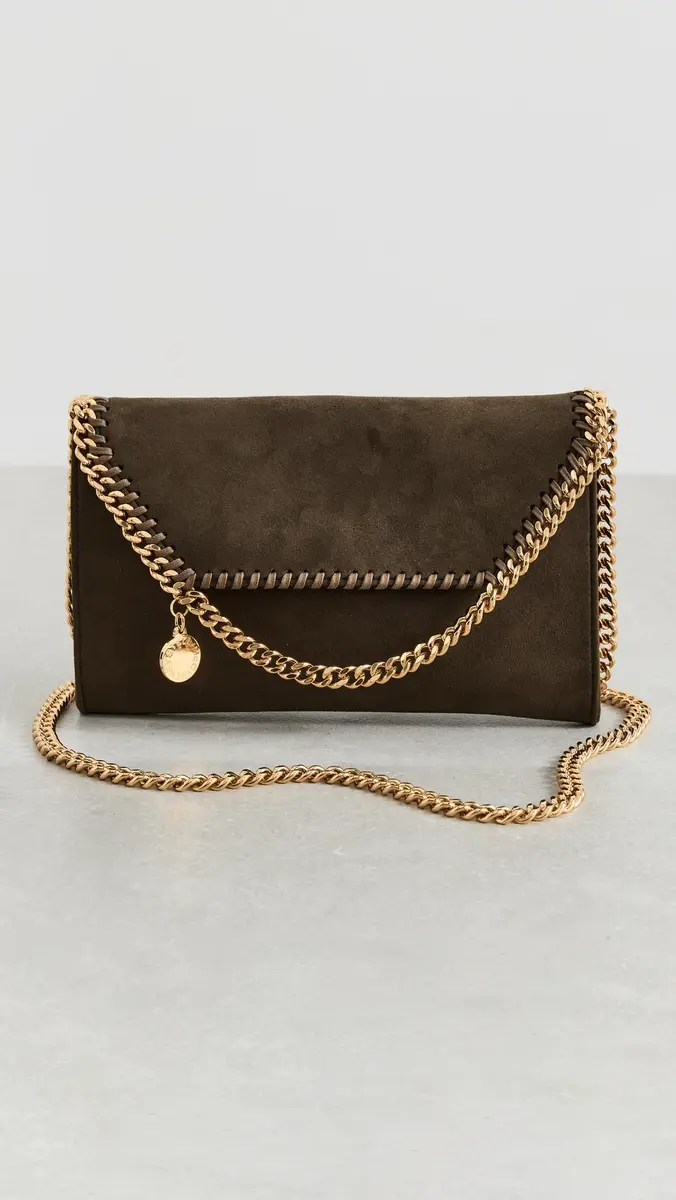 Stella McCartney Falabella Alter Suede Wallet Crossbody Bag Moka One Size | Thumbnail 2