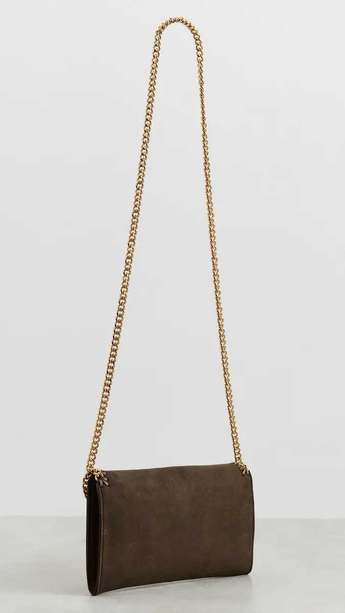 Stella McCartney Falabella Alter Suede Wallet Crossbody Bag Moka One Size | Thumbnail 4