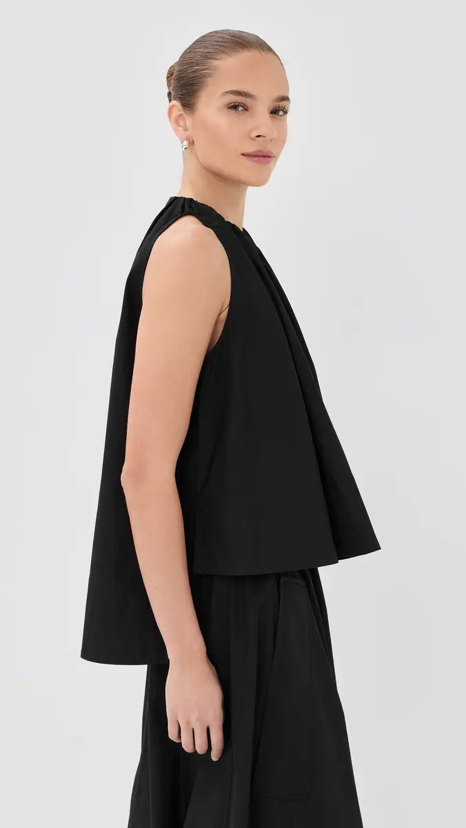 CO Gathered Tunic Shirt Black | Thumbnail 4