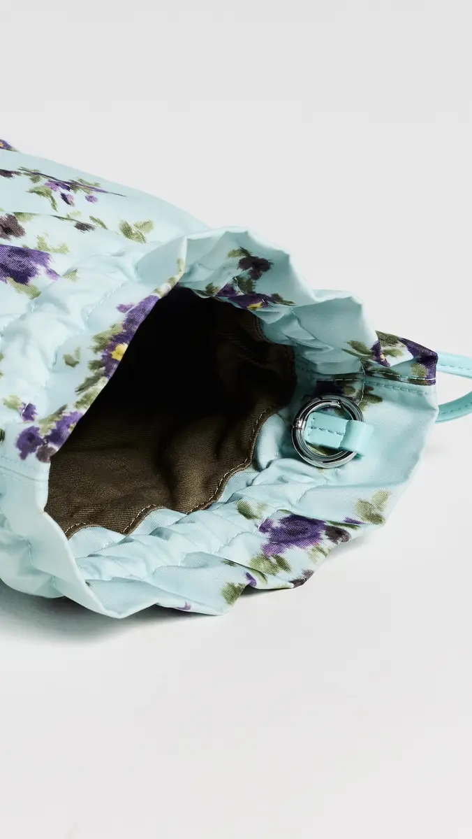 GANNI Printed Nylon Pouch Iced Aqua One Size | Thumbnail 6