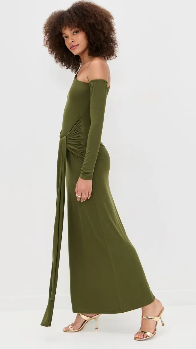 Seven Wonders Bianca One Shoulder Maxi Dress Army Green | Thumbnail 5 Seven Wonders Bianca One Shoulder Maxi Dress Army Green | Thumbnail 5