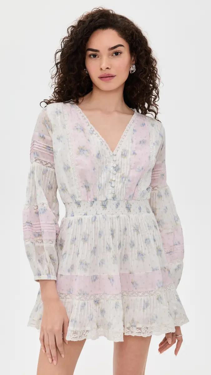 LoveShackFancy Winfrey Dress Lilac Vanilla | Thumbnail 2 LoveShackFancy Winfrey Dress Lilac Vanilla | Thumbnail 2