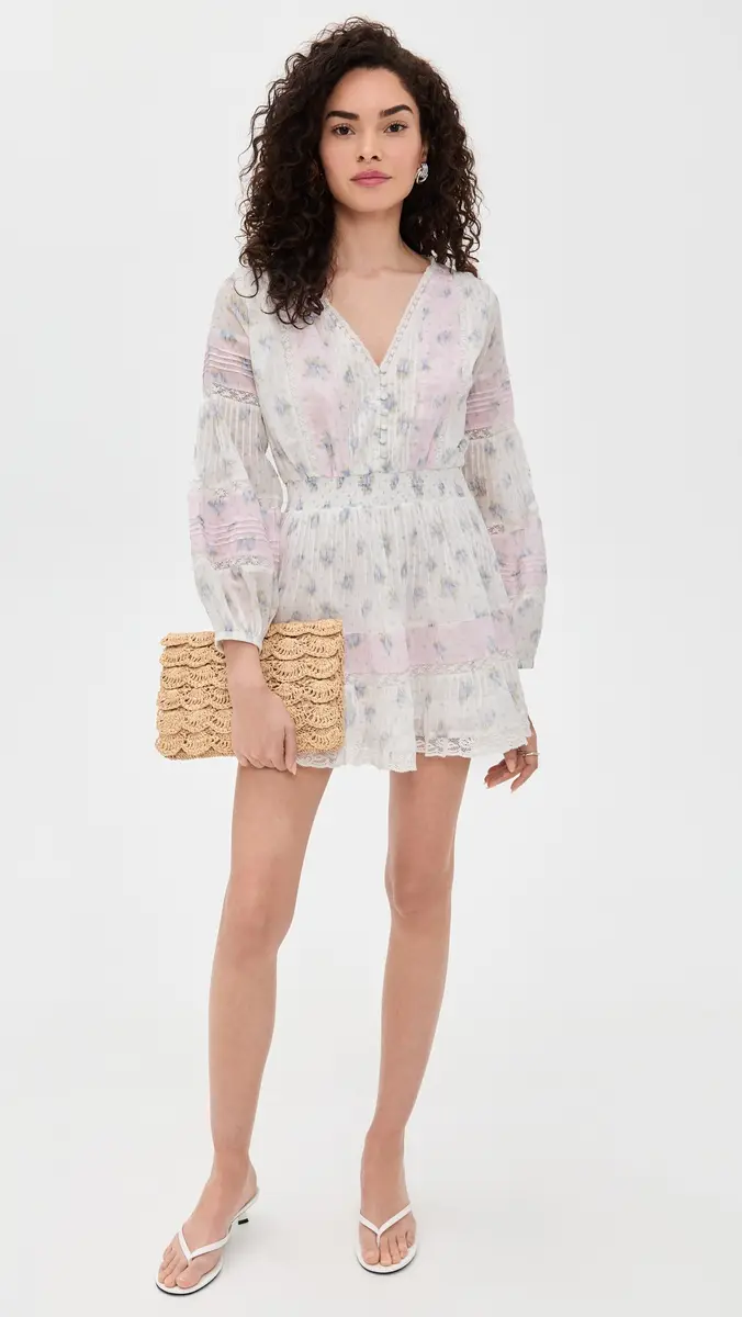 LoveShackFancy Winfrey Dress Lilac Vanilla | Thumbnail 5 LoveShackFancy Winfrey Dress Lilac Vanilla | Thumbnail 5