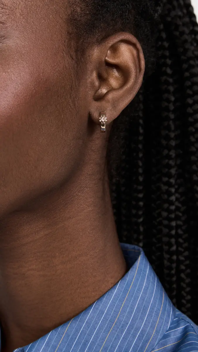 Tory Burch Icon Huggie Earrings | Thumbnail 3