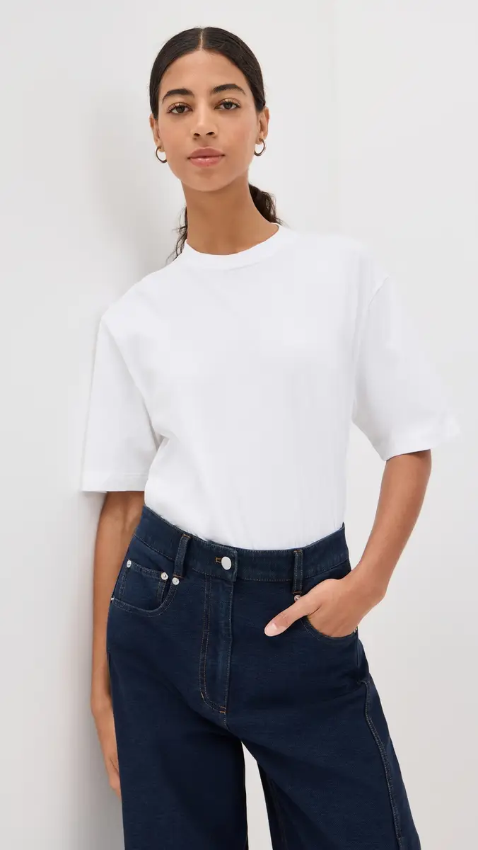 Tibi Program Mock Neck T-Shirt | Thumbnail 2