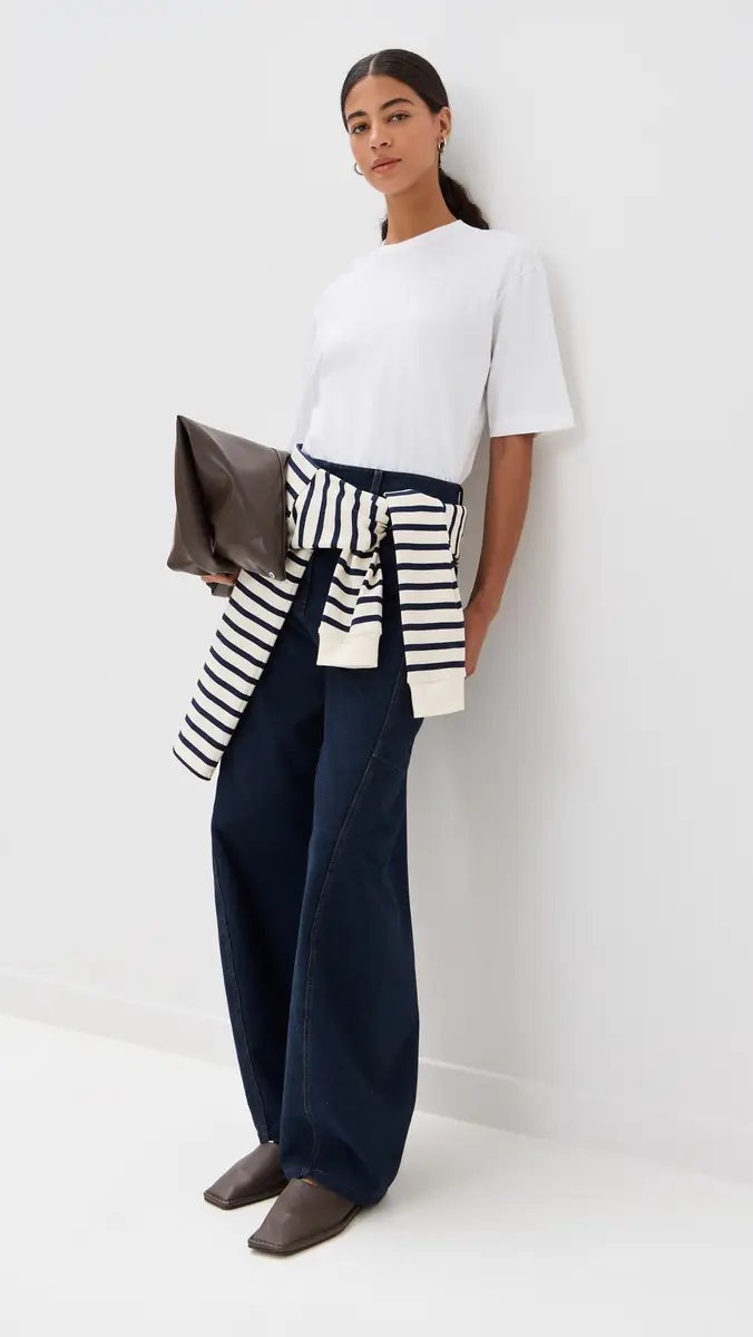 Tibi Program Mock Neck T-Shirt | Thumbnail 5