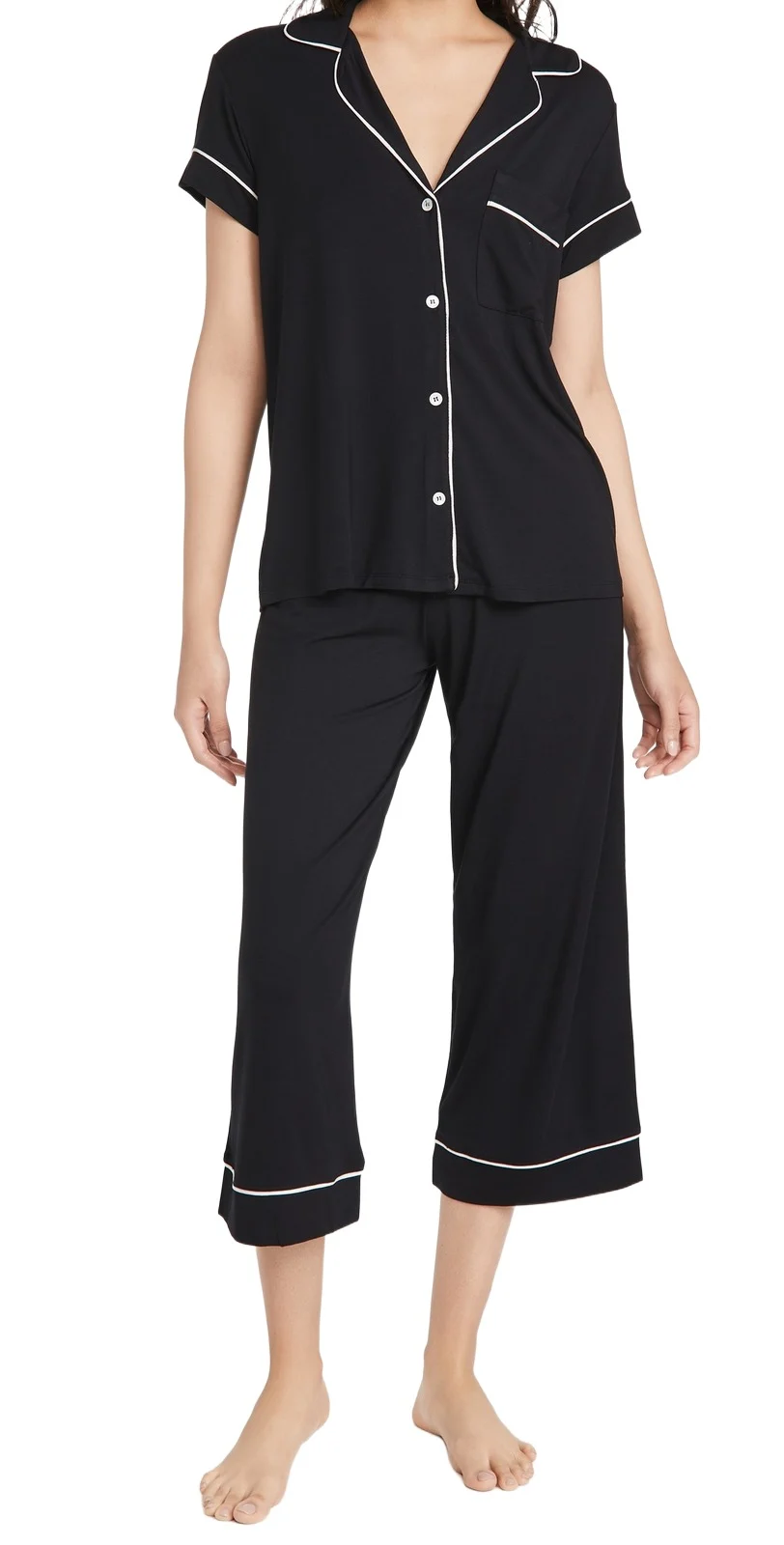 Eberjey Gisele Short Sleeve Crop Pajama Set