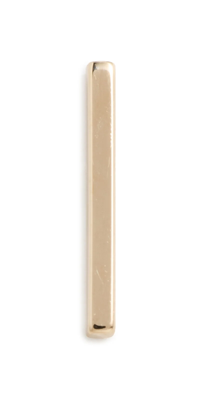 14k Gold Thin Bar Single Stud Earring