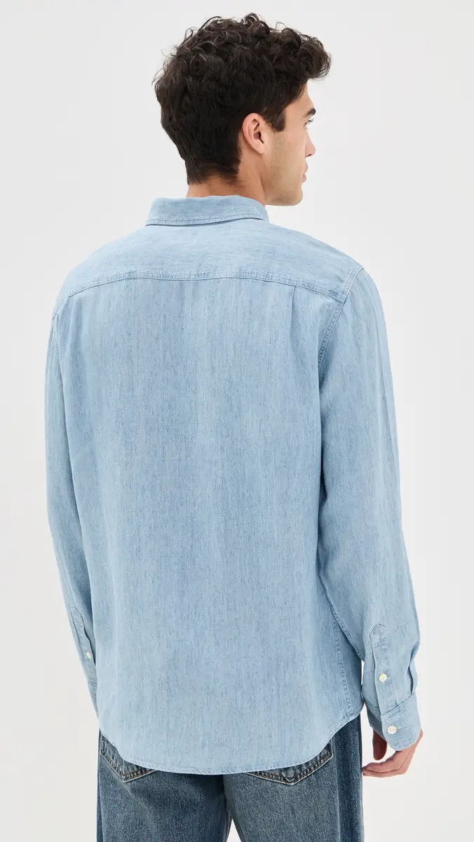 Faherty Tried and True Chambray Workshirt | Thumbnail 3 Faherty Tried and True Chambray Workshirt | Thumbnail 3