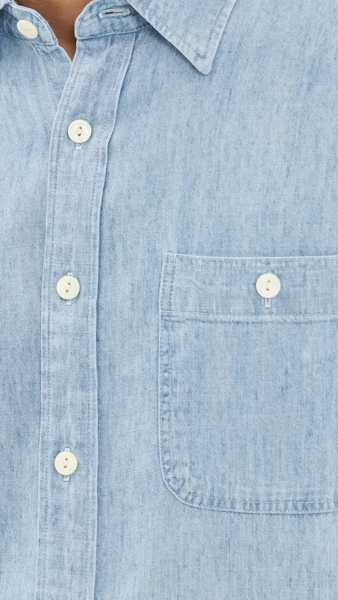 Faherty Tried and True Chambray Workshirt | Thumbnail 6 Faherty Tried and True Chambray Workshirt | Thumbnail 6