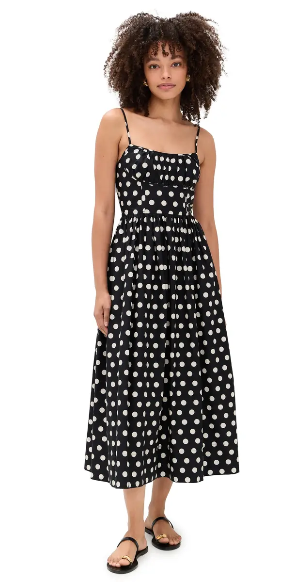 Cara Cara Alba Midi Dress Joelle Dot Black | Image 1 Cara Cara Alba Midi Dress Joelle Dot Black | Image 1