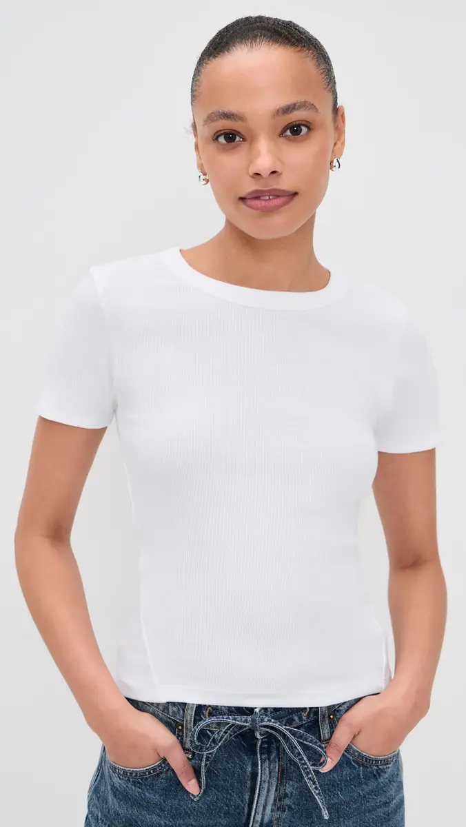 rag & bone The Essential Rib Short Sleeve Crew Tee | Thumbnail 2 rag & bone The Essential Rib Short Sleeve Crew Tee | Thumbnail 2