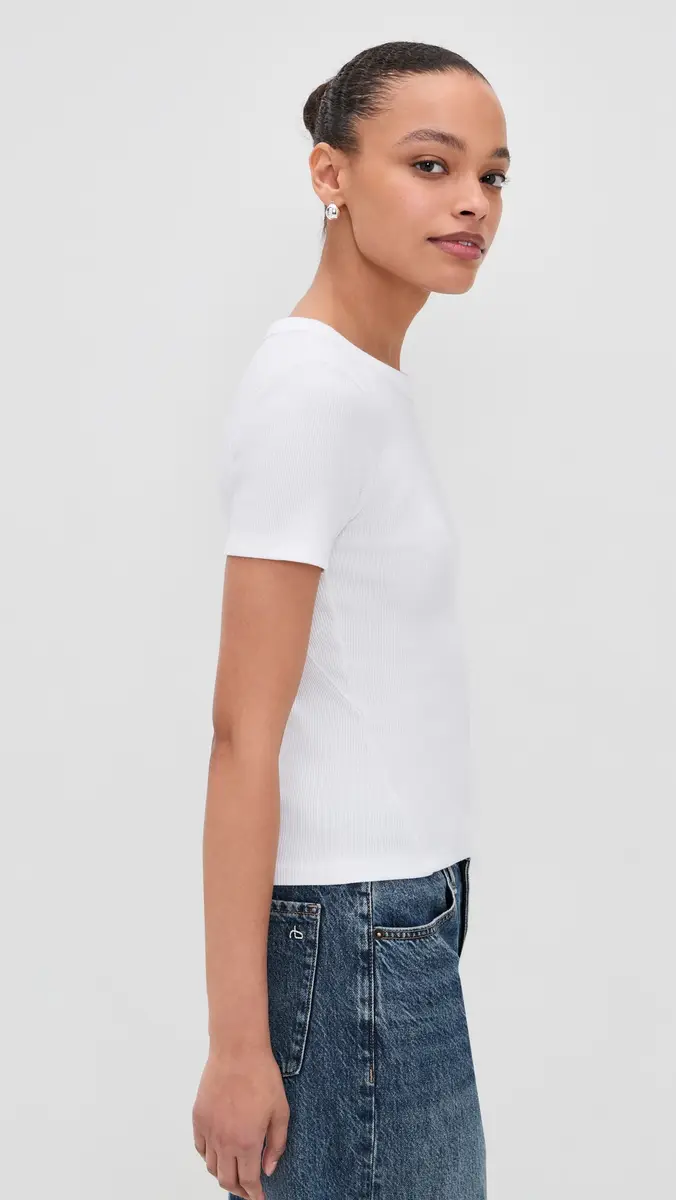 rag & bone The Essential Rib Short Sleeve Crew Tee | Thumbnail 4 rag & bone The Essential Rib Short Sleeve Crew Tee | Thumbnail 4