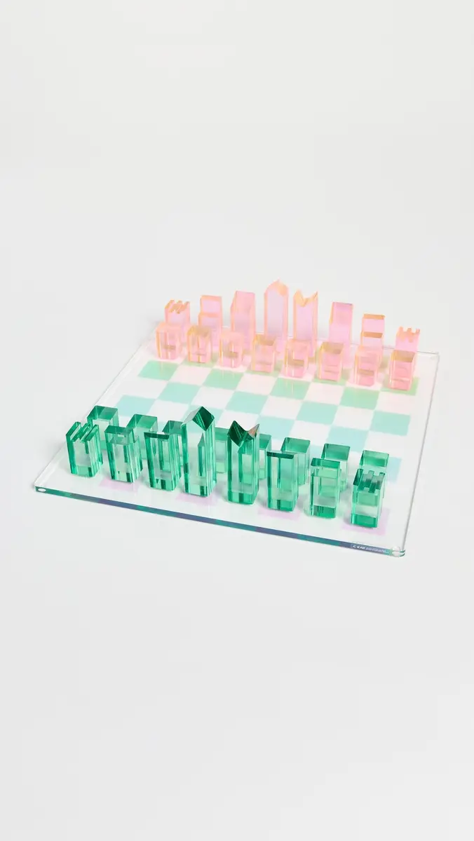 Sunnylife Lucite Chess & Checkers Ombre | Thumbnail 2 Sunnylife Lucite Chess & Checkers Ombre | Thumbnail 2