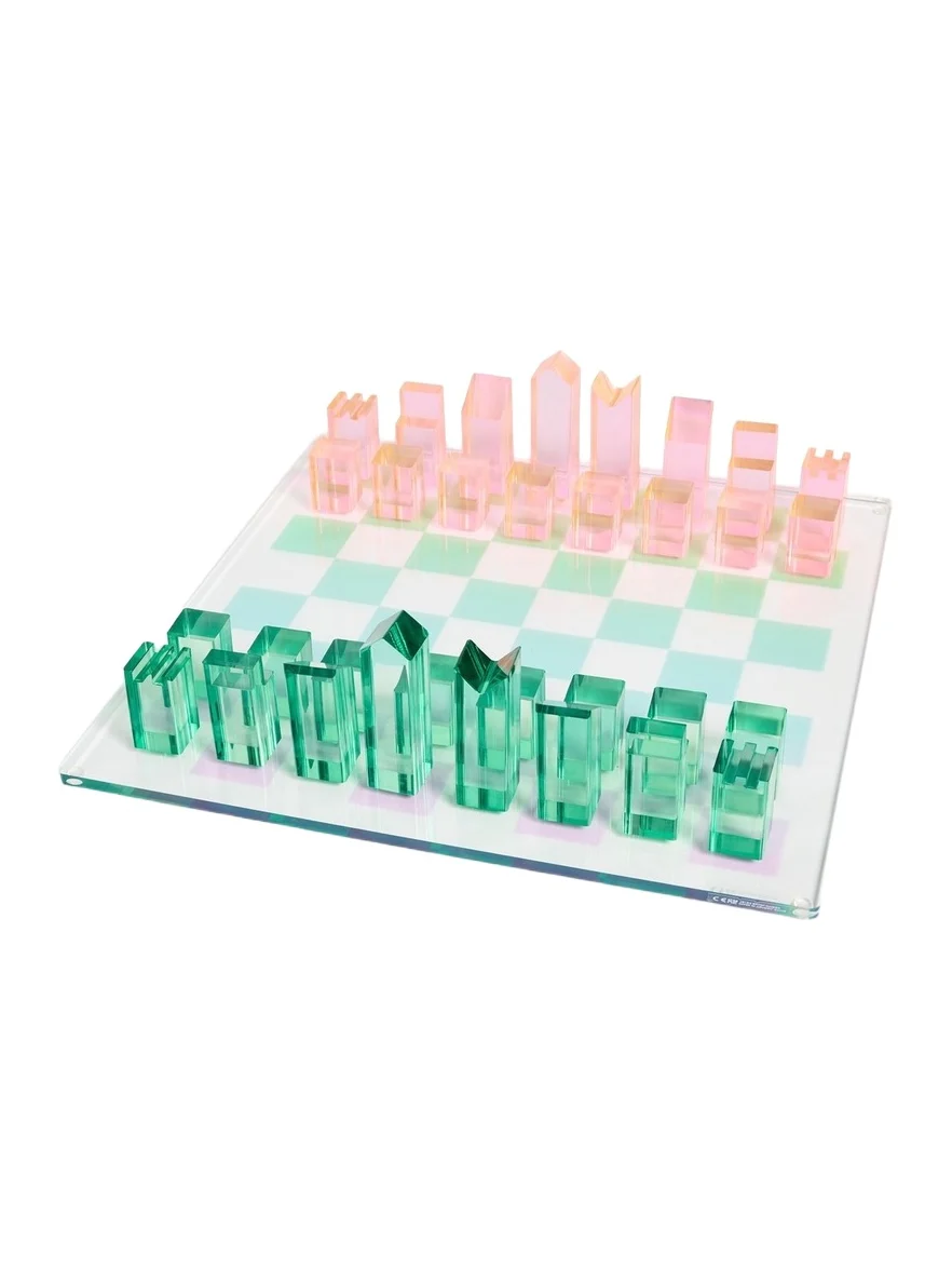 Sunnylife Lucite Chess & Checkers Ombre
