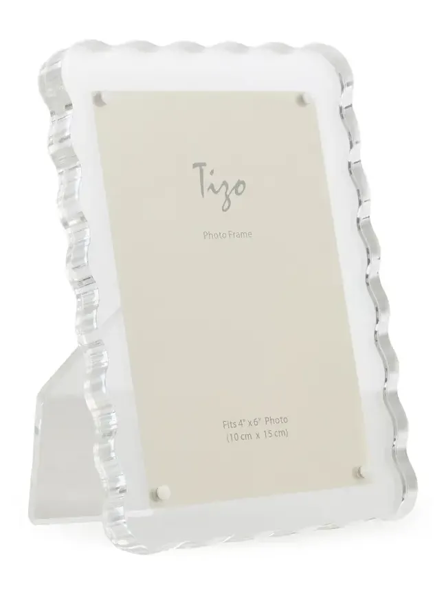 Tizo Design Lucite Frame Wave Design Clear 4x6