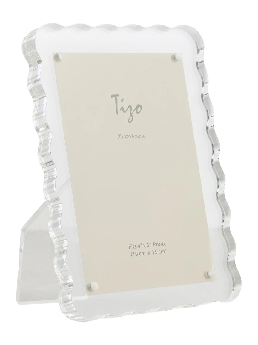 Tizo Design Lucite Frame Wave Design Clear 4x6