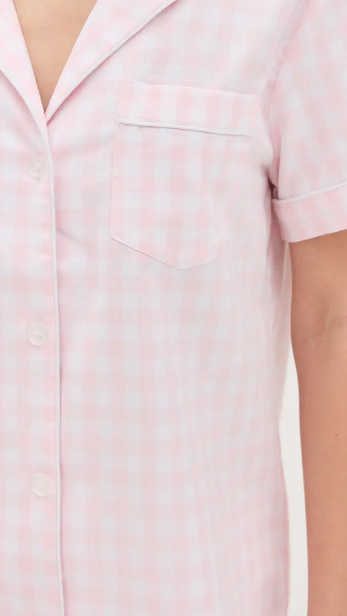 Petite Plume Gingham Shorts Pajama Set | Thumbnail 6 Petite Plume Gingham Shorts Pajama Set | Thumbnail 6