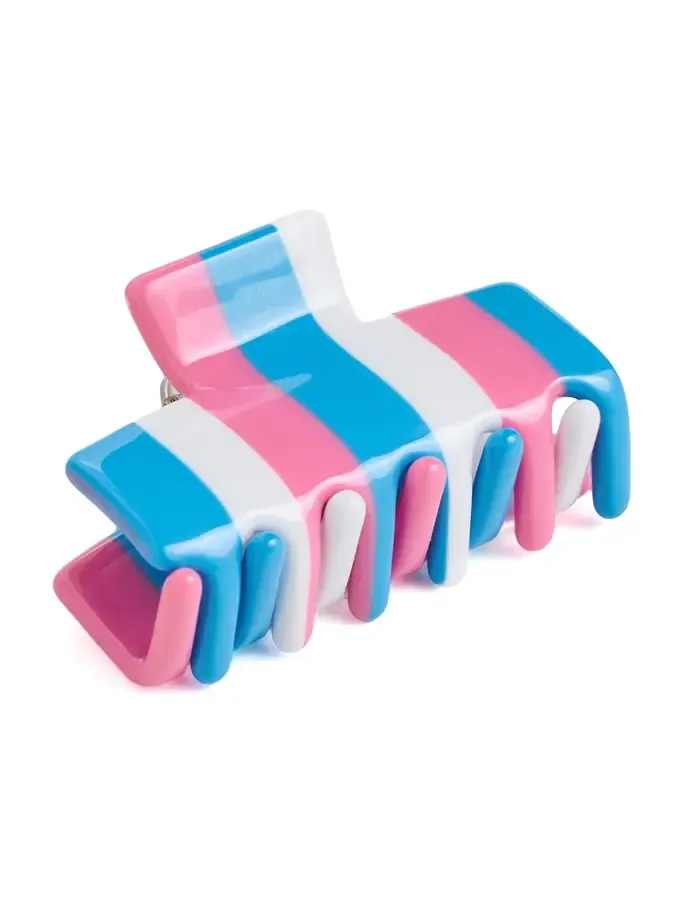 Mini Striped Claw Clip