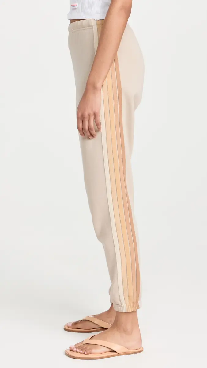 Aviator Nation 5 Stripe Women's Sweatpants and/Tan | Thumbnail 4 Aviator Nation 5 Stripe Women's Sweatpants and/Tan | Thumbnail 4