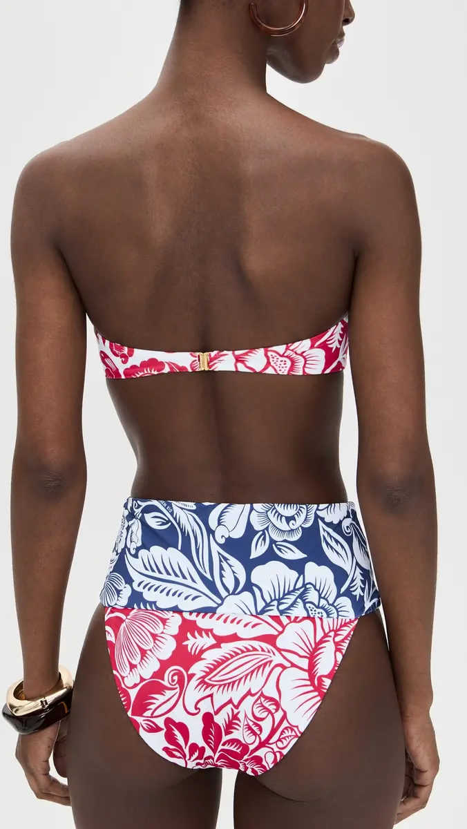 FARM Rio Cashew and Birds Bandeau Bikini Top Cashew And Birds Red | Thumbnail 3 FARM Rio Cashew and Birds Bandeau Bikini Top Cashew And Birds Red | Thumbnail 3