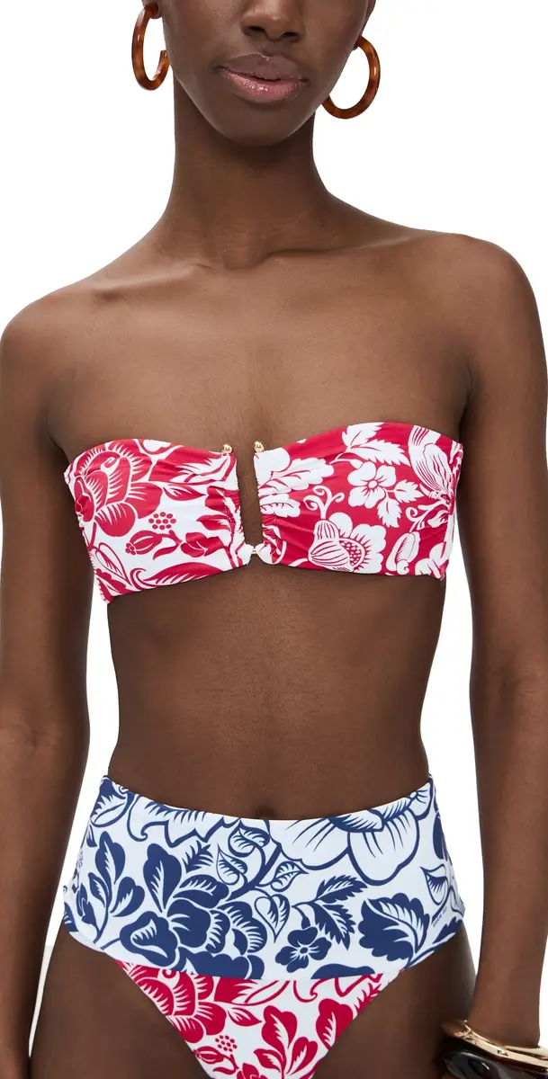 Cashew and Birds Bandeau Bikini Top Cashew And Birds Red Cashew and Birds Bandeau Bikini Top Cashew And Birds Red
