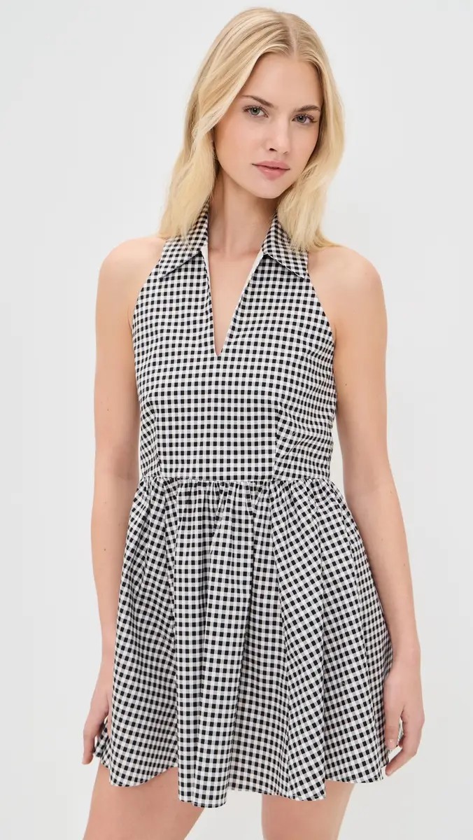 CAROLINE CONSTAS Aya Halter Mini Dress Black | Thumbnail 2