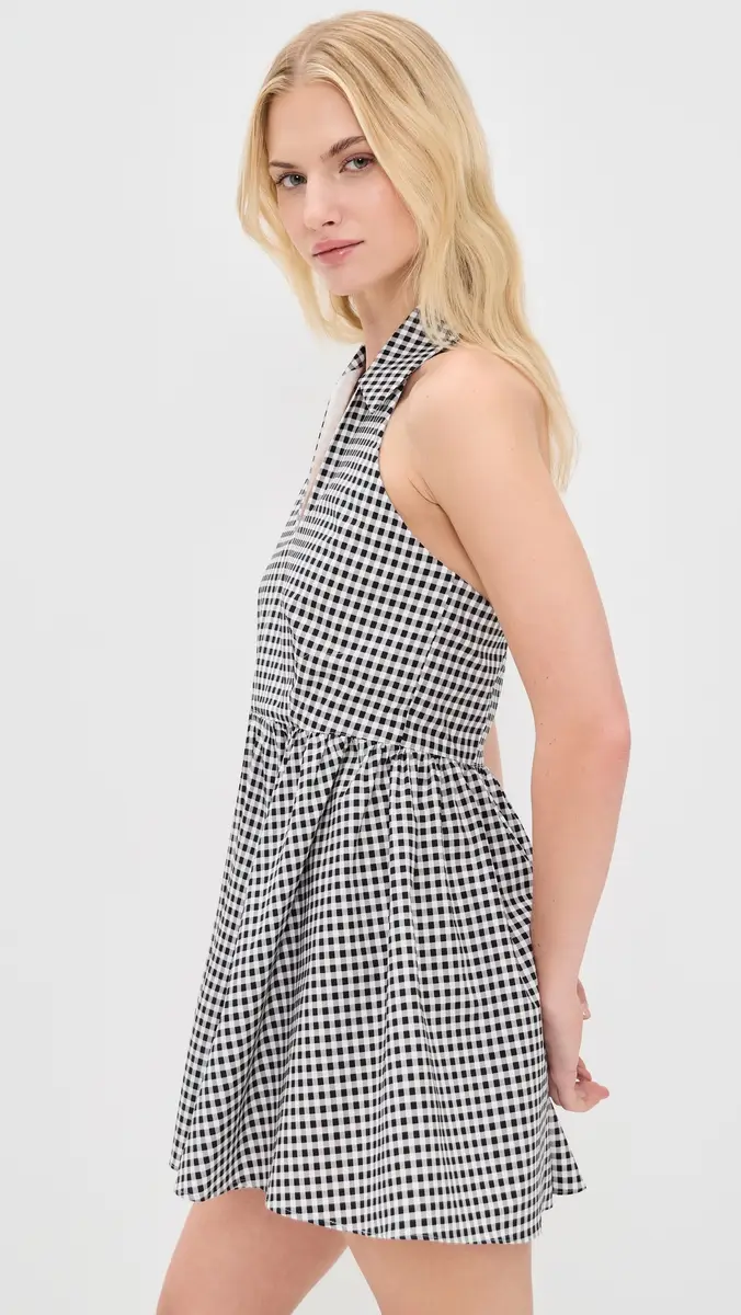 CAROLINE CONSTAS Aya Halter Mini Dress Black | Thumbnail 4