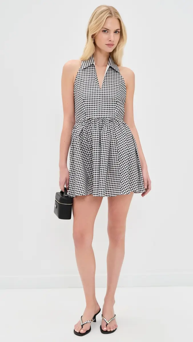 CAROLINE CONSTAS Aya Halter Mini Dress Black | Thumbnail 5
