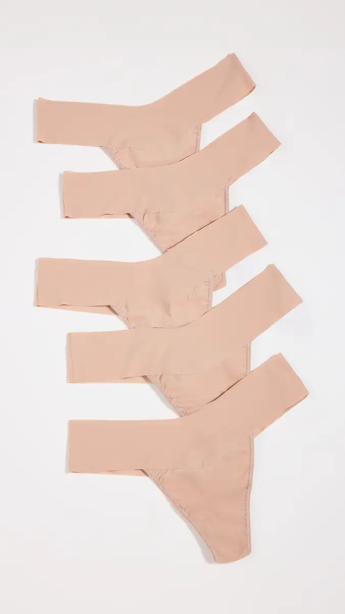 Hanky Panky Breathe Natural Thong 5 Pack | Thumbnail 2