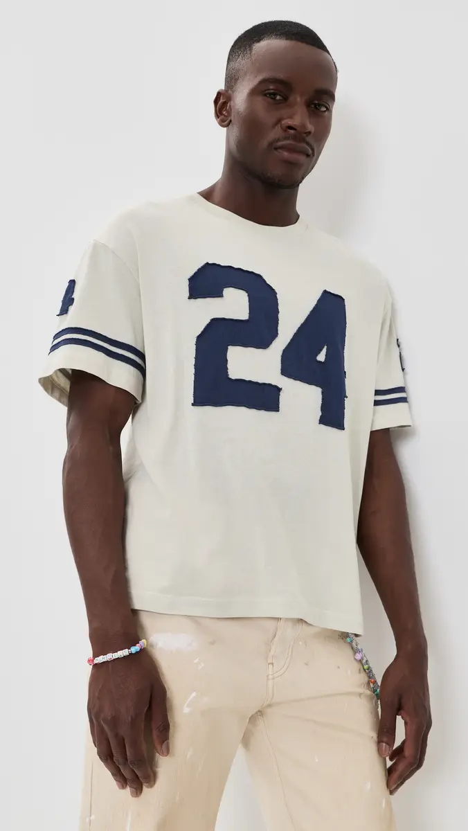 Nahmias Uniform 24 Boxy Tee Egg White Jersey | Thumbnail 2 Nahmias Uniform 24 Boxy Tee Egg White Jersey | Thumbnail 2
