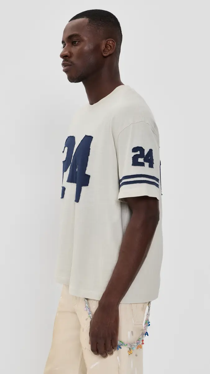 Nahmias Uniform 24 Boxy Tee Egg White Jersey | Thumbnail 4 Nahmias Uniform 24 Boxy Tee Egg White Jersey | Thumbnail 4