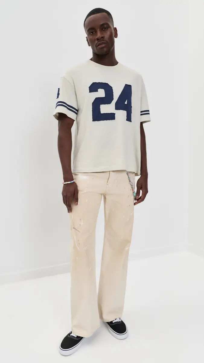 Nahmias Uniform 24 Boxy Tee Egg White Jersey | Thumbnail 5 Nahmias Uniform 24 Boxy Tee Egg White Jersey | Thumbnail 5