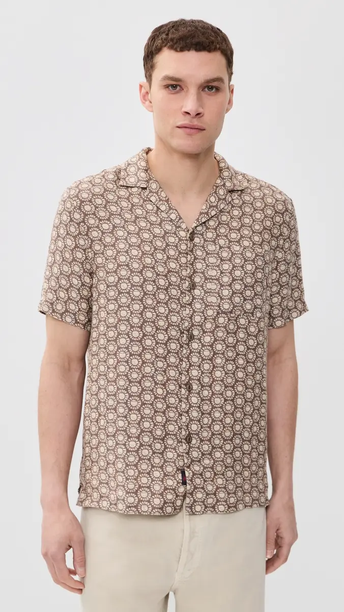 Faherty Short Sleeve Palma Linen Camp Shirt | Thumbnail 2
