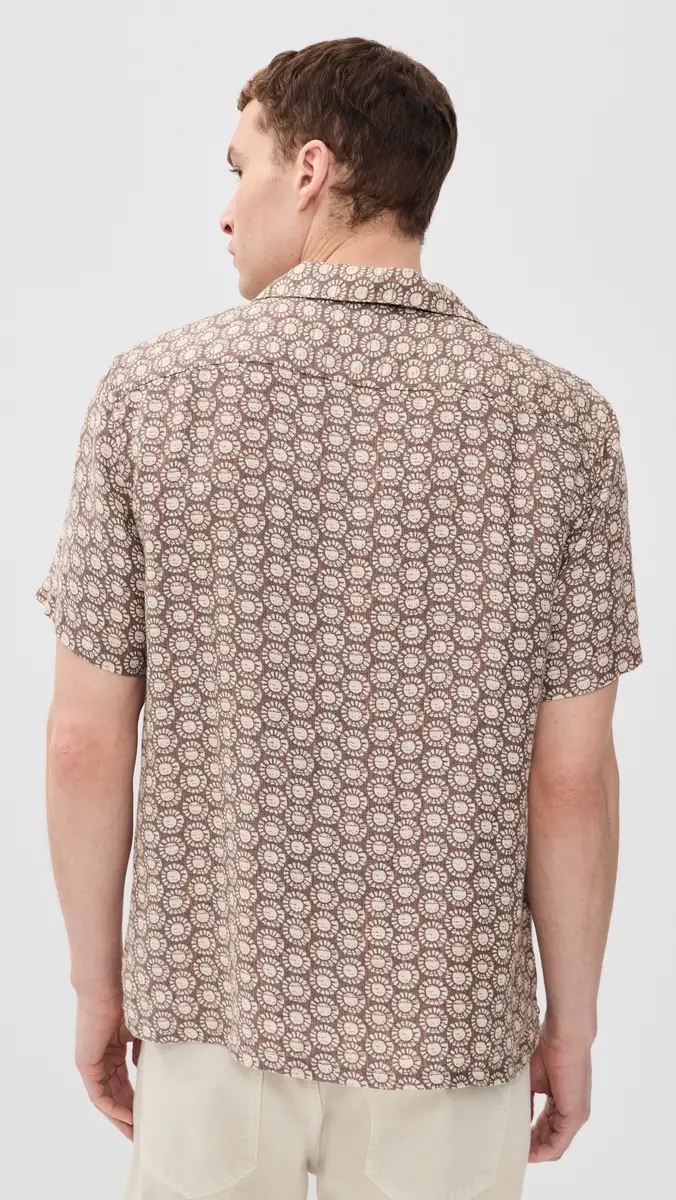 Faherty Short Sleeve Palma Linen Camp Shirt | Thumbnail 3