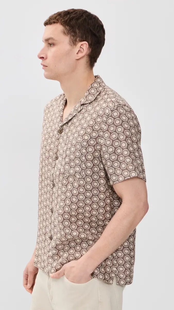 Faherty Short Sleeve Palma Linen Camp Shirt | Thumbnail 4