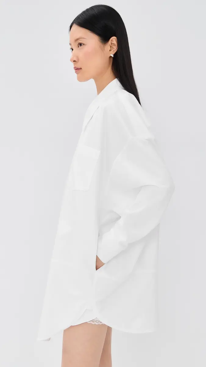 Meryll Rogge Boule Dress with Jersey Sleeves White | Thumbnail 4 Meryll Rogge Boule Dress with Jersey Sleeves White | Thumbnail 4