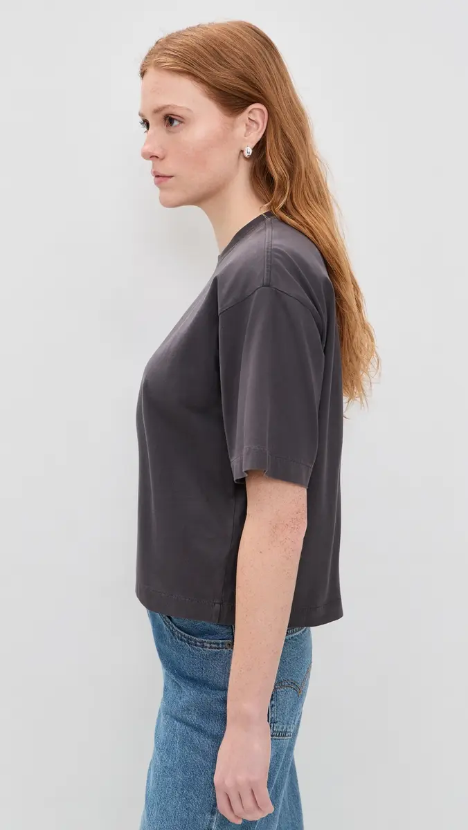 Madewell The Boxy Crop Tee In Allday Jersey Black Coal | Thumbnail 4 Madewell The Boxy Crop Tee In Allday Jersey Black Coal | Thumbnail 4