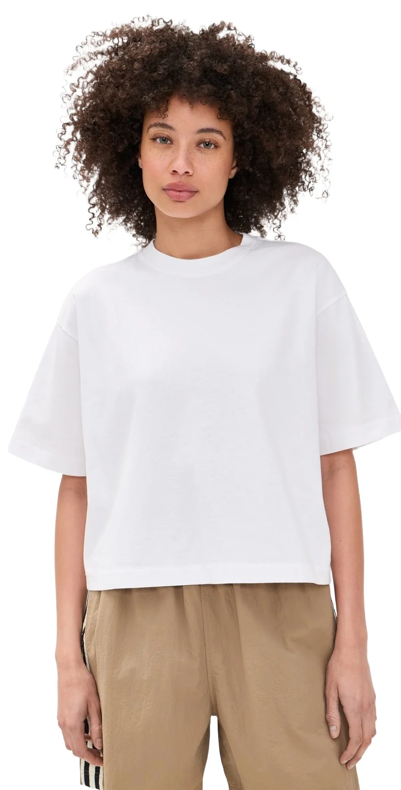Madewell The Boxy Crop Tee In Allday Jersey White