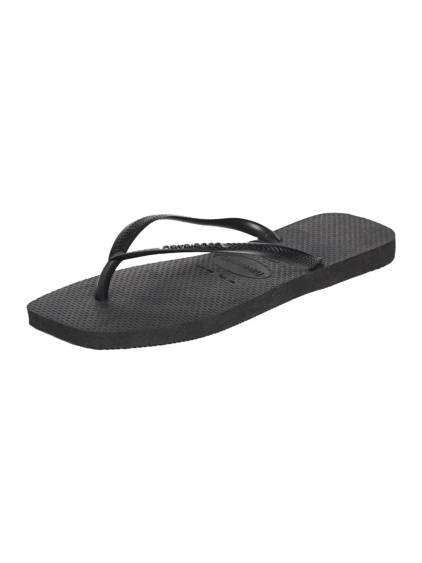 Slim Square Solid Flip Flops
