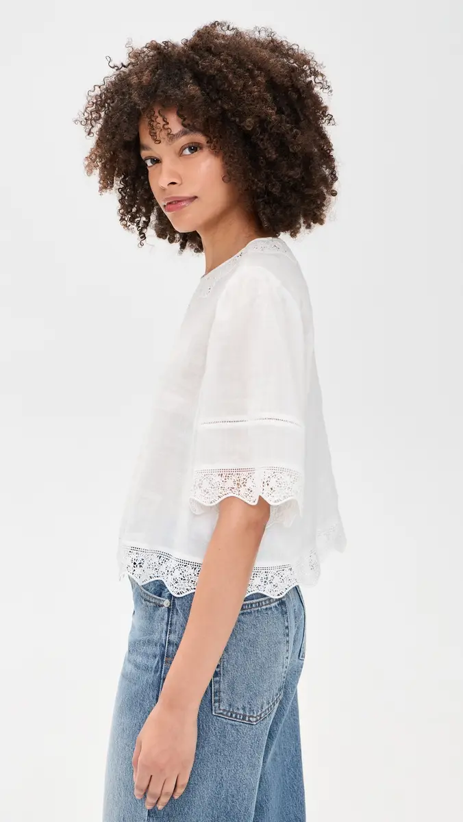 Frame The Embroidered Top | Thumbnail 4 Frame The Embroidered Top | Thumbnail 4