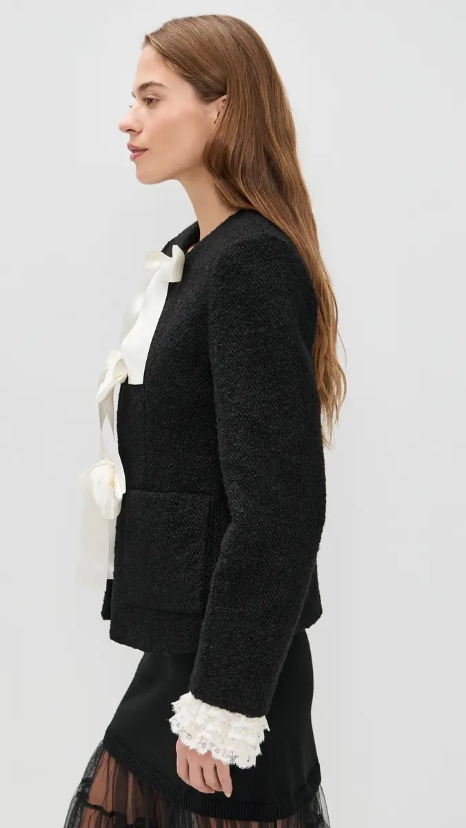 Sea Seraphine Solid Bow Jacket Black | Thumbnail 4 Sea Seraphine Solid Bow Jacket Black | Thumbnail 4
