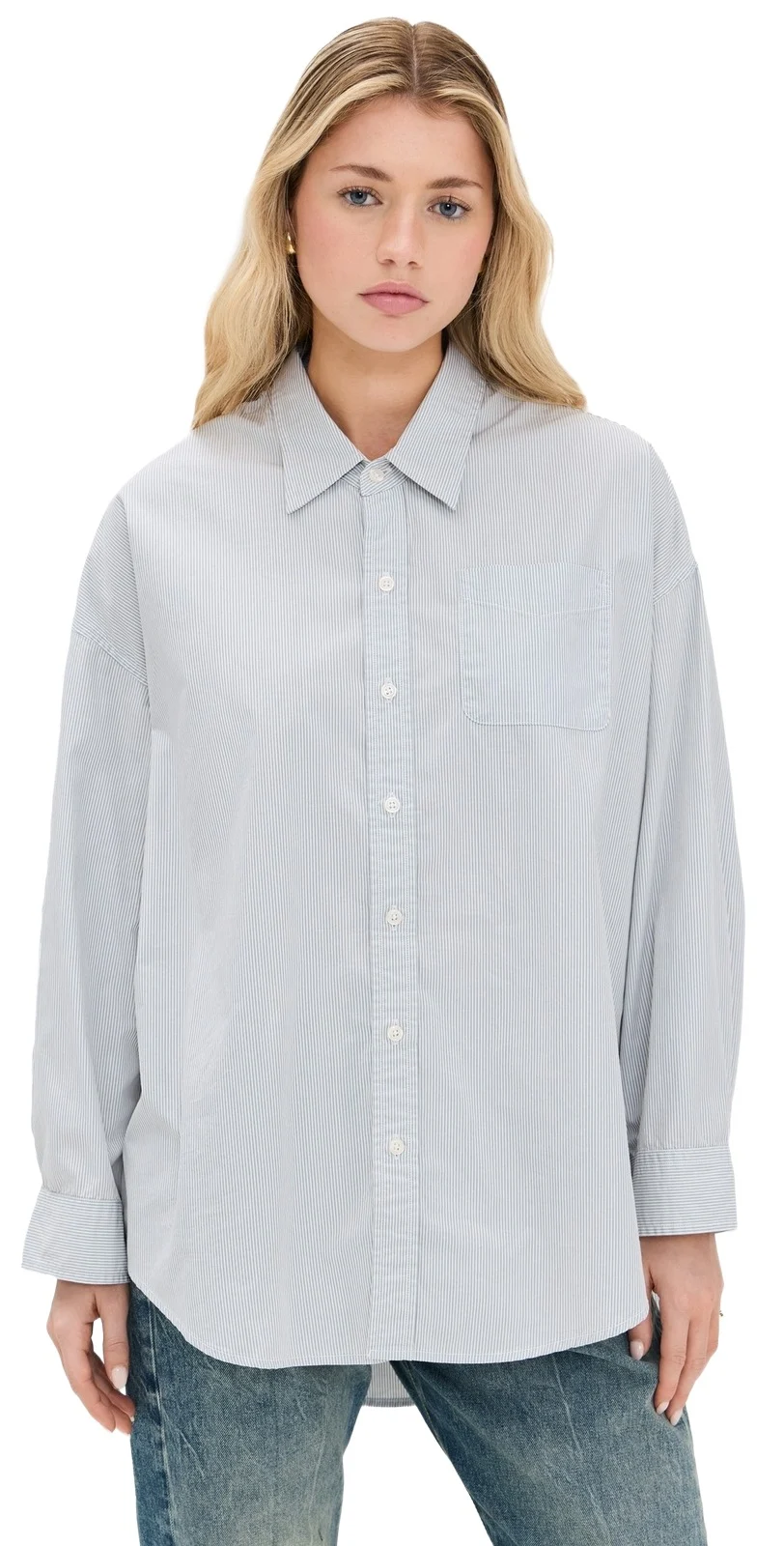 Drop Neck Oxford Shirt Drop Neck Oxford Shirt