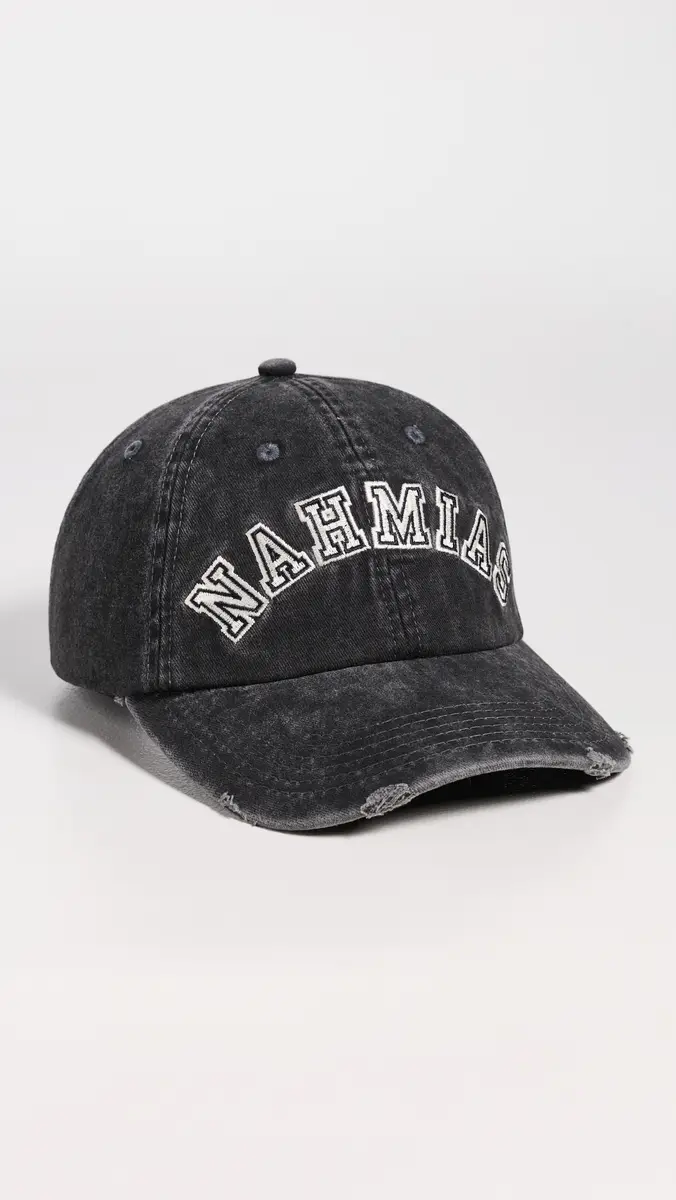 Nahmias Chenille Dad Cap Off Black Jersey One Size | Thumbnail 2 Nahmias Chenille Dad Cap Off Black Jersey One Size | Thumbnail 2