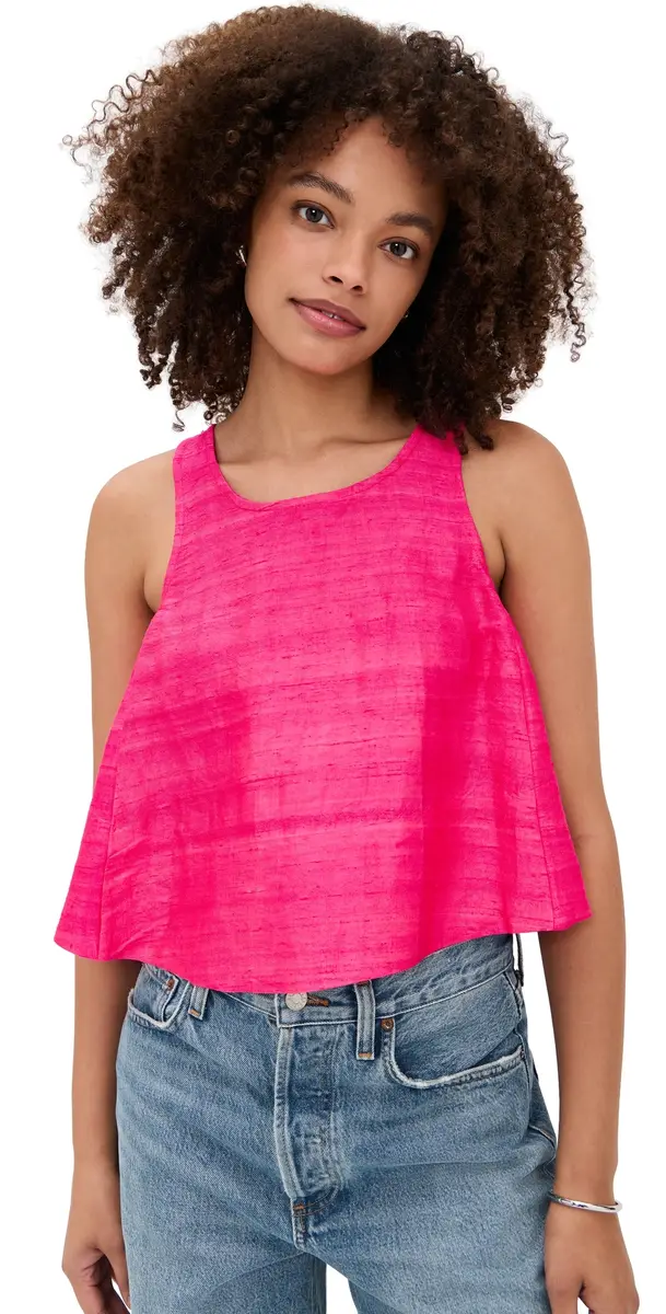 Coniglio Palm Beach Shift Silk Tank Wild Strawberry One Size | Image 1 Coniglio Palm Beach Shift Silk Tank Wild Strawberry One Size | Image 1