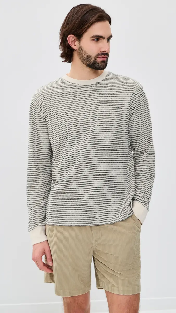Fair Harbor Sundown Terry Crewneck Nautical Stripe | Thumbnail 2