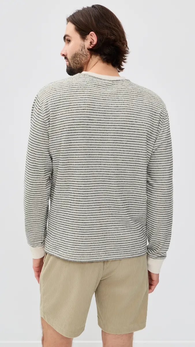 Fair Harbor Sundown Terry Crewneck Nautical Stripe | Thumbnail 3